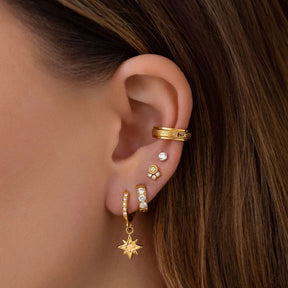 Urbanti Stainless Steel Kerry Opal Hoop Earrings