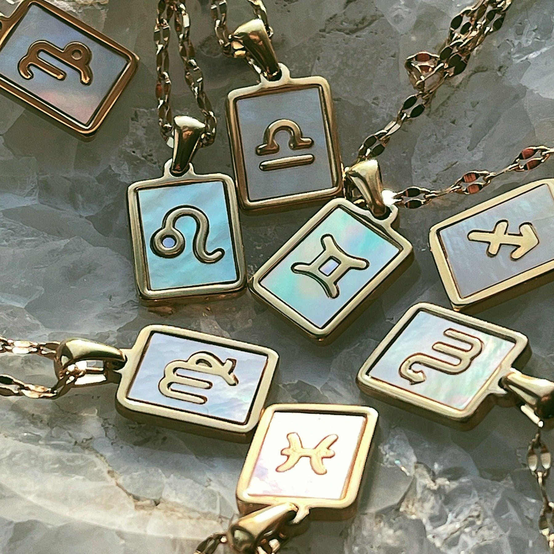 Urbanti Stainless Steel Labyrinth Zodiac Necklace