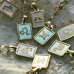 Urbanti Stainless Steel Labyrinth Zodiac Necklace