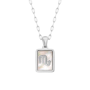 Urbanti Stainless Steel Labyrinth Zodiac Necklace