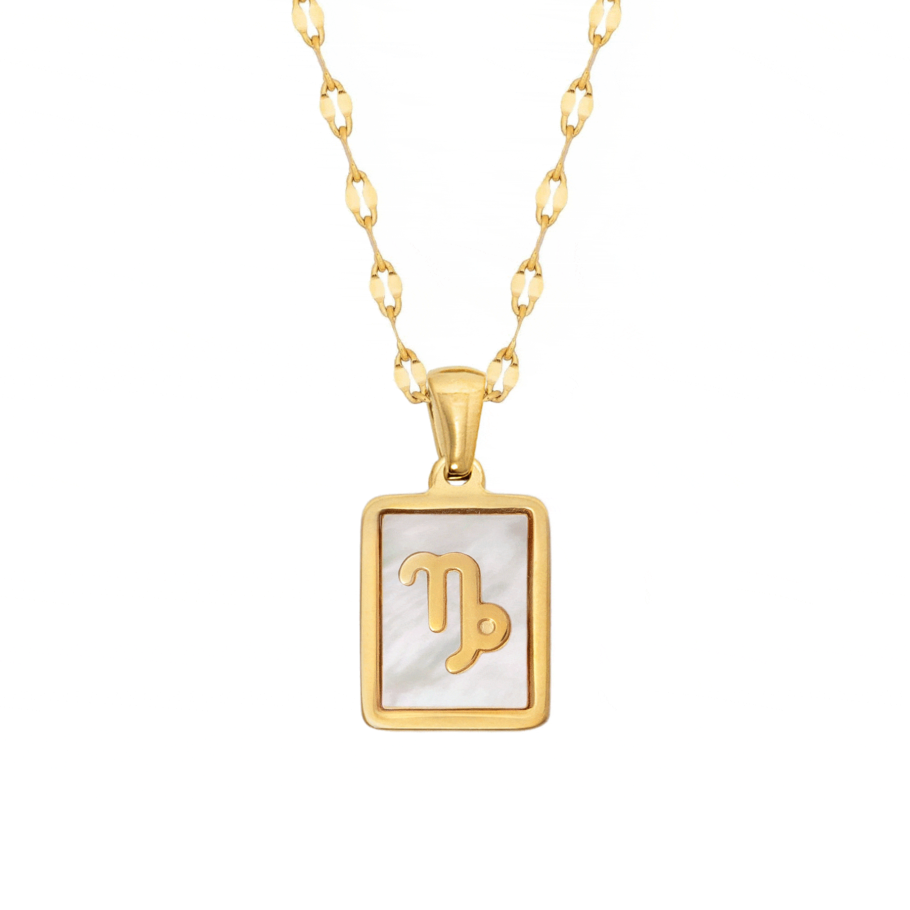 Urbanti Stainless Steel Labyrinth Zodiac Necklace