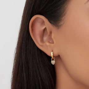 Urbanti Stainless Steel Lacey Heart Hoop Earrings