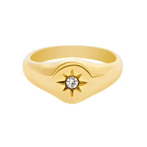 Urbanti Stainless Steel Lara Ring Gold / US 6 / UK L / EUR 51 (small)