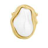 Urbanti Stainless Steel Laurel Pearl Ring