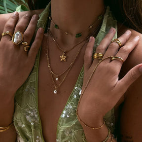 Urbanti Stainless Steel Laurel Pearl Ring