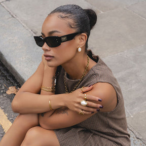 Urbanti Stainless Steel Laurel Pearl Ring