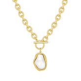 Urbanti Stainless Steel Laurel TBar Necklace