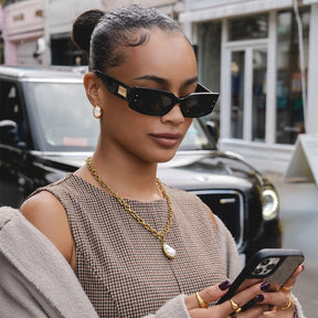 Urbanti Stainless Steel Laurel TBar Necklace