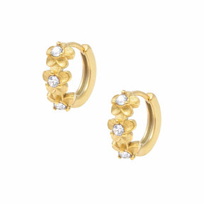 Urbanti Stainless Steel Lavender Hoop Earrings