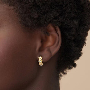 Urbanti Stainless Steel Lavender Hoop Earrings