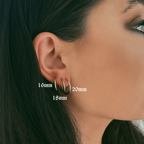 Urbanti Stainless Steel Layla Hoop Earrings