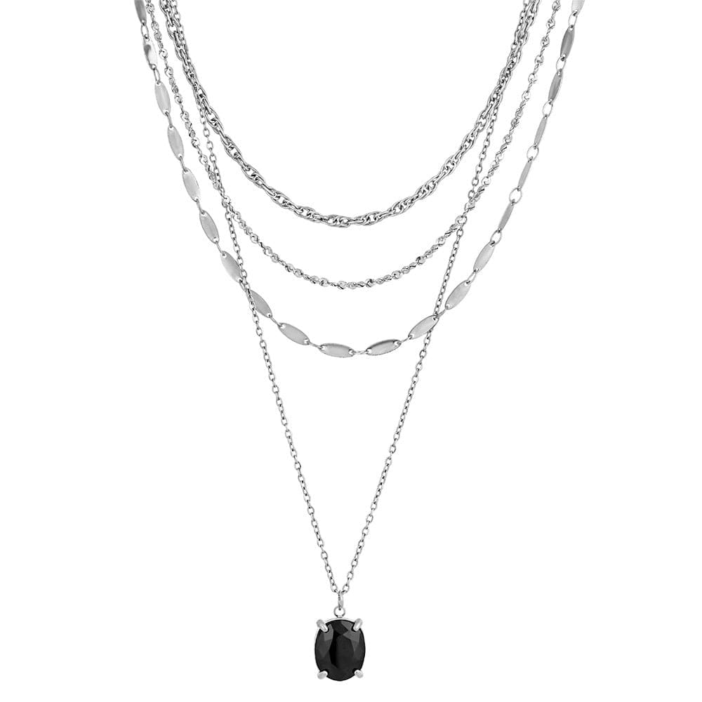 Urbanti Stainless Steel Lennon Layered Necklace