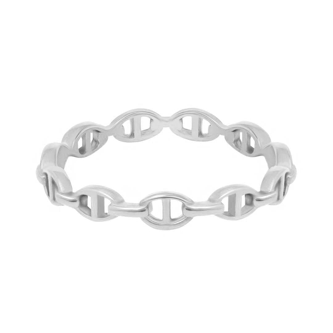 Urbanti Stainless Steel Letitia Ring Silver / US 4 / UK H / EUR 46 / (xxsmall)