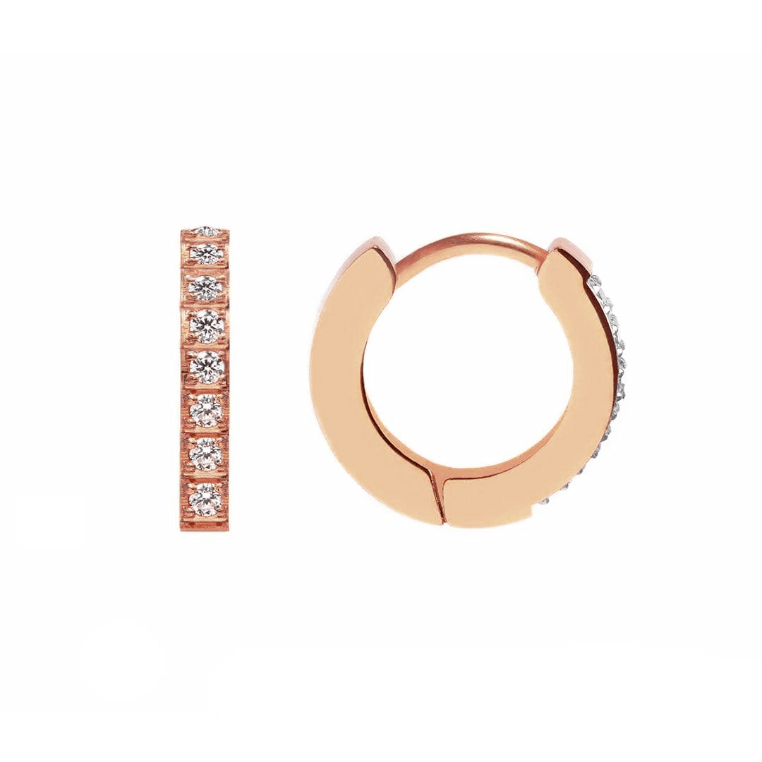 Urbanti Stainless Steel Lexi Huggie Hoop Earrings