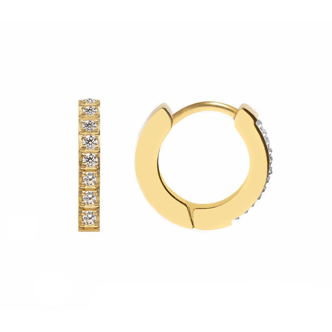 Urbanti Stainless Steel Lexi Huggie Hoop Earrings