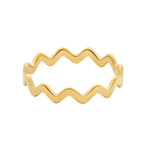 Urbanti Stainless Steel Libby Ring Gold / US 4 / UK H / EUR 46 / (xxsmall)