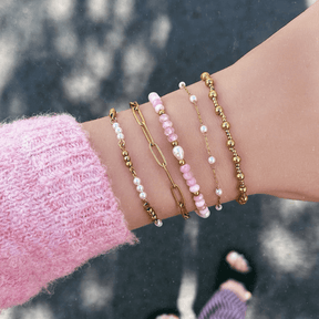 Urbanti Stainless Steel Lila Pearl Bracelet