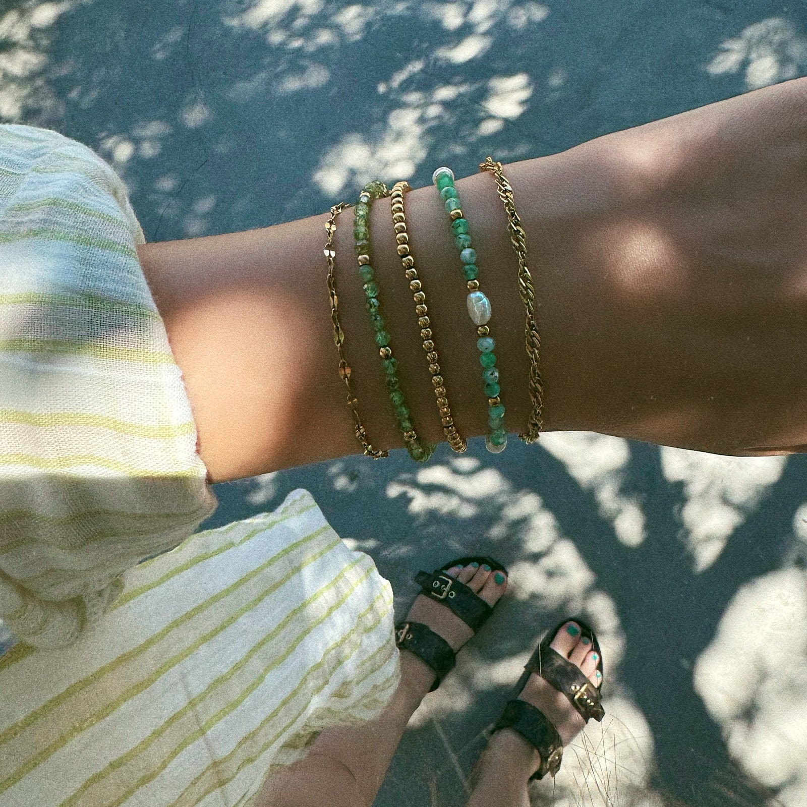 Urbanti Stainless Steel Lila Pearl Bracelet