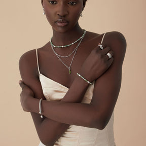 Urbanti Stainless Steel Lila Pearl Bracelet