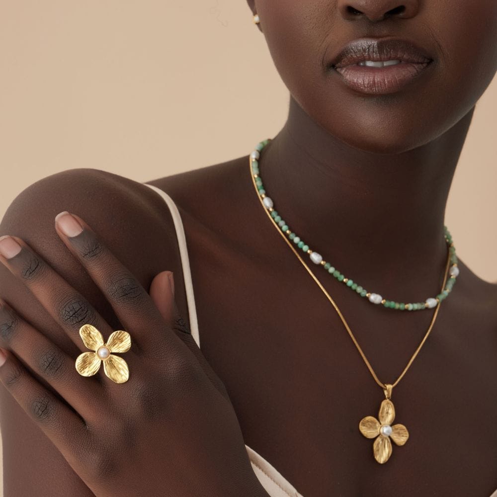 Urbanti Stainless Steel Lila Pearl Choker