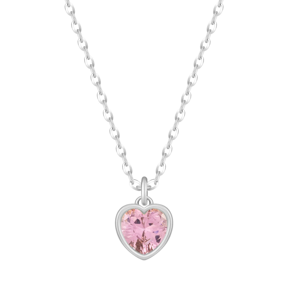 Urbanti Stainless Steel Love Heart Birthstone Necklace