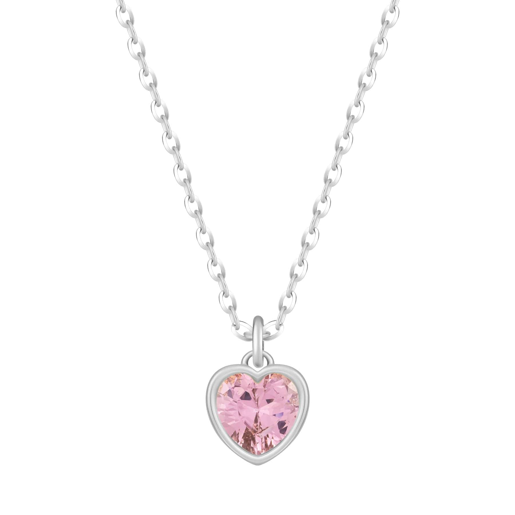 Urbanti Stainless Steel Love Heart Birthstone Necklace