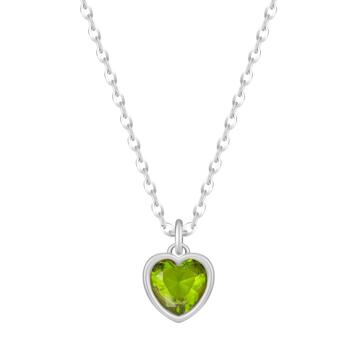 Urbanti Stainless Steel Love Heart Birthstone Necklace