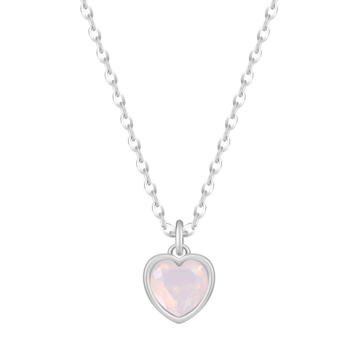 Urbanti Stainless Steel Love Heart Birthstone Necklace