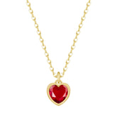 Urbanti Stainless Steel Love Heart Birthstone Necklace