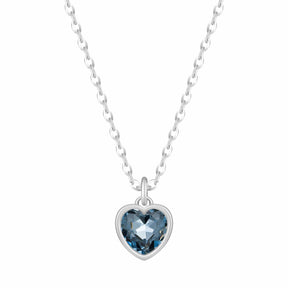 Urbanti Stainless Steel Love Heart Birthstone Necklace