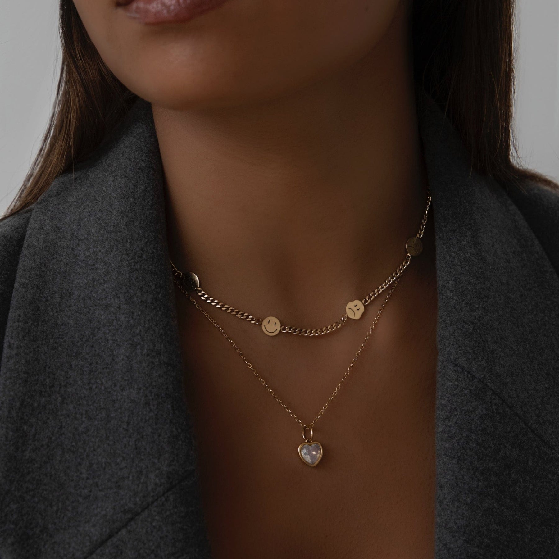 Urbanti Stainless Steel Love Heart Birthstone Necklace