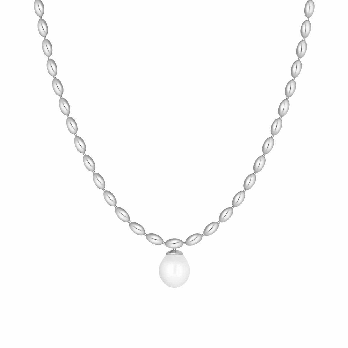 Urbanti Stainless Steel Lover Pearl Necklace