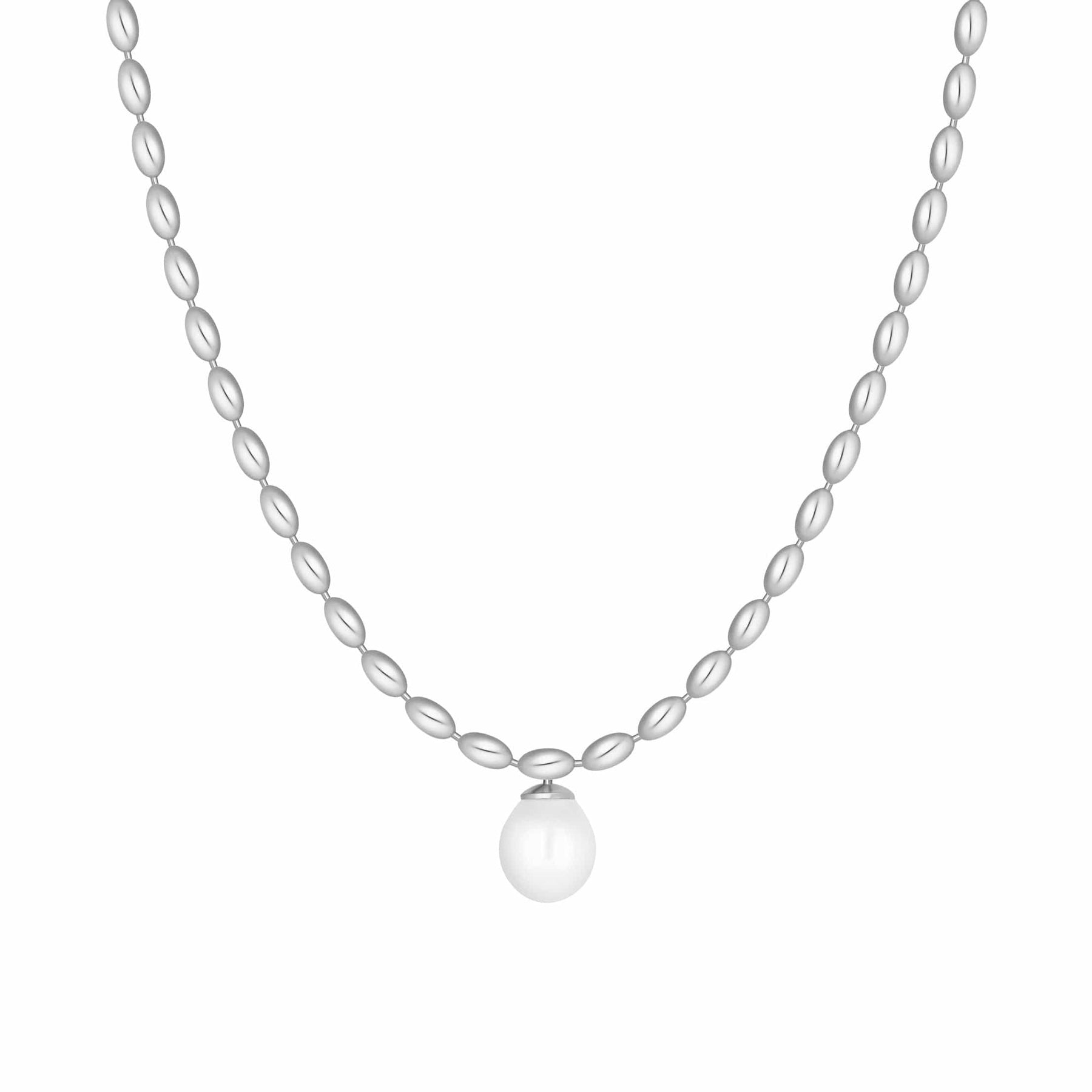 Urbanti Stainless Steel Lover Pearl Necklace