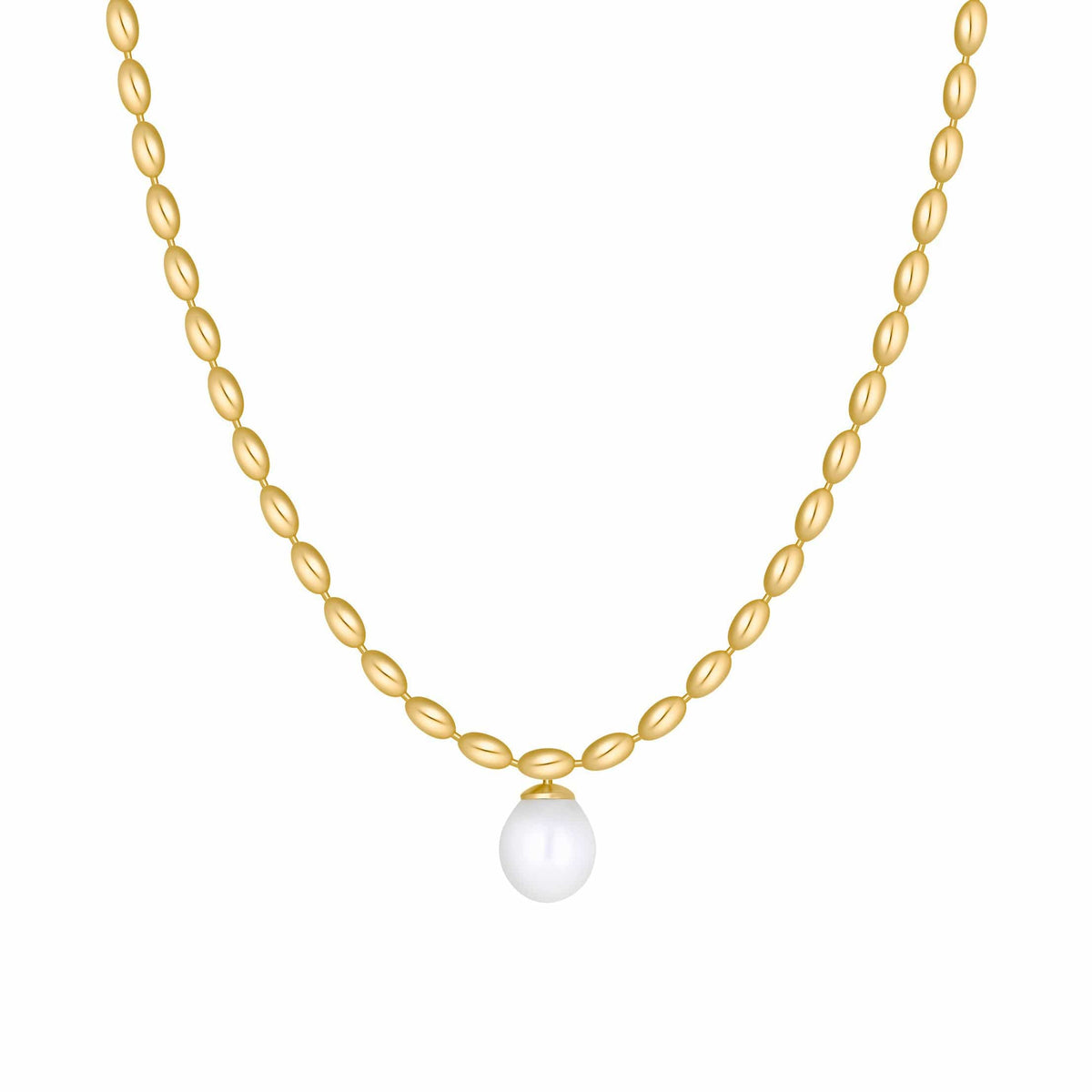 Urbanti Stainless Steel Lover Pearl Necklace