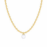 Urbanti Stainless Steel Lover Pearl Necklace