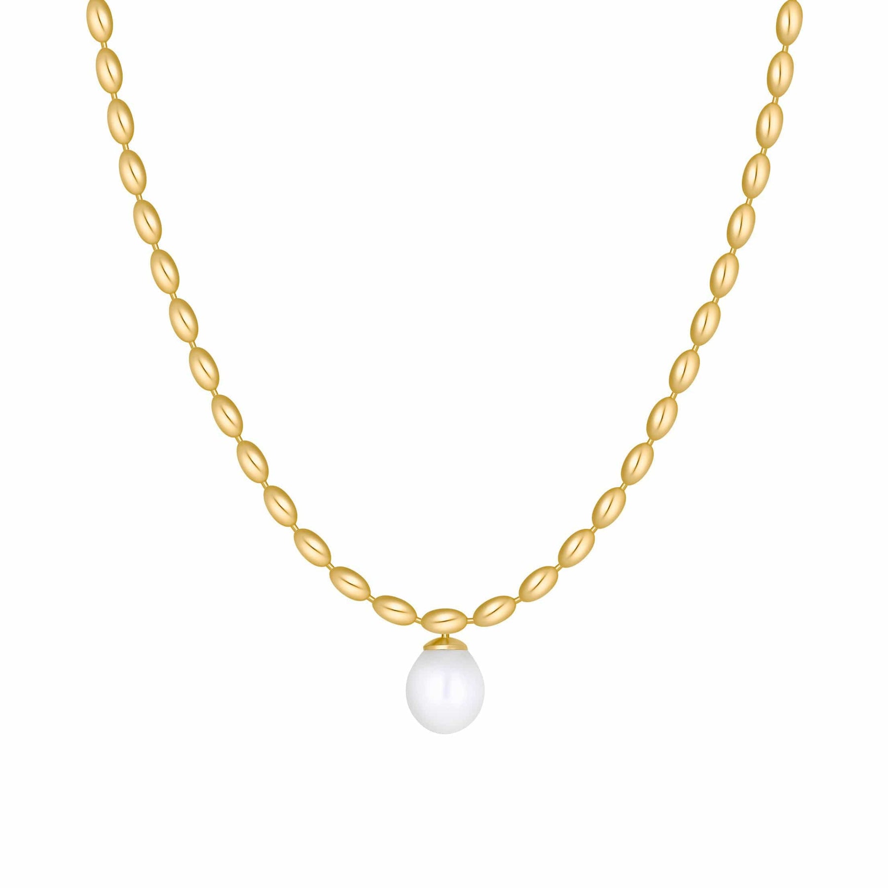 Urbanti Stainless Steel Lover Pearl Necklace