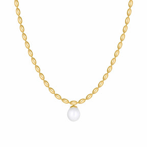 Urbanti Stainless Steel Lover Pearl Necklace