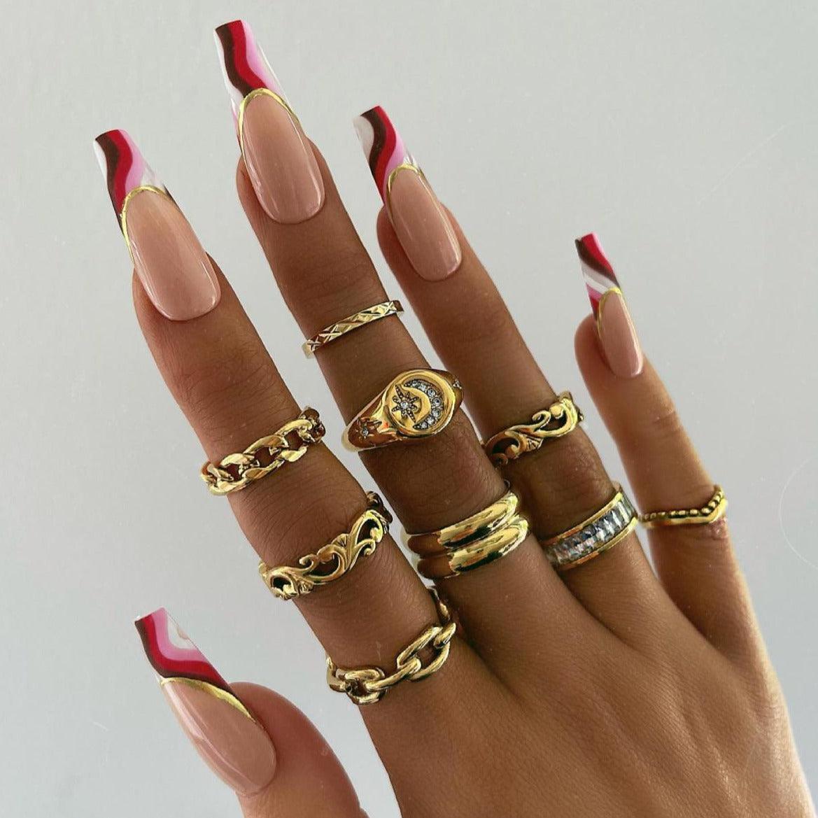 Urbanti Stainless Steel Luna Signet Ring