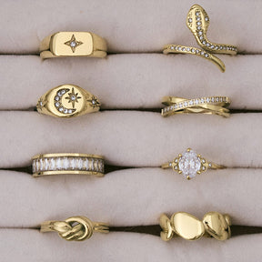 Urbanti Stainless Steel Luna Signet Ring