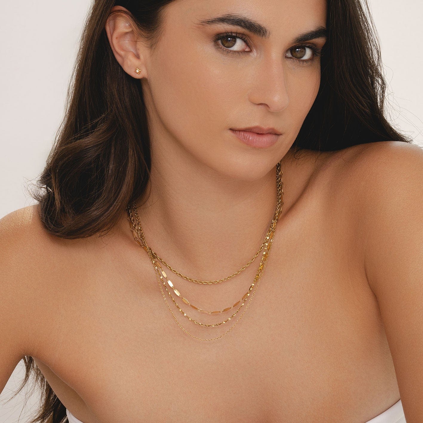 Urbanti Stainless Steel Luva Layered Necklace