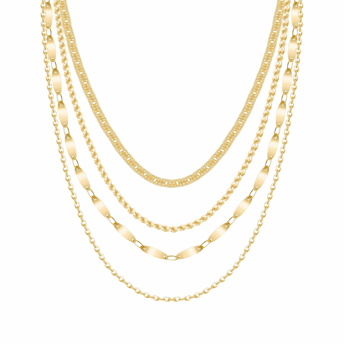 Urbanti Stainless Steel Luva Layered Necklace