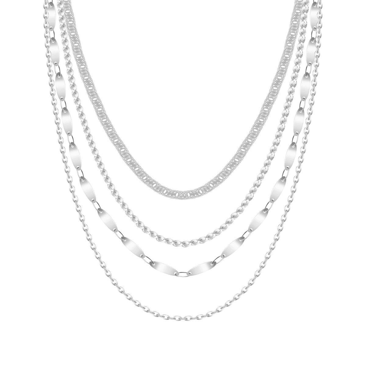 Urbanti Stainless Steel Luva Layered Necklace