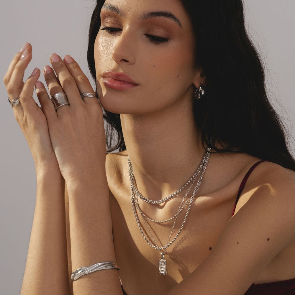 Urbanti Stainless Steel Luxe Initial Necklace