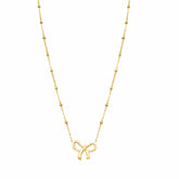 Urbanti Stainless Steel Lyla Bow Necklace Gold
