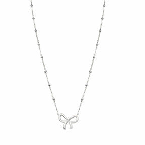 Urbanti Stainless Steel Lyla Bow Necklace Silver