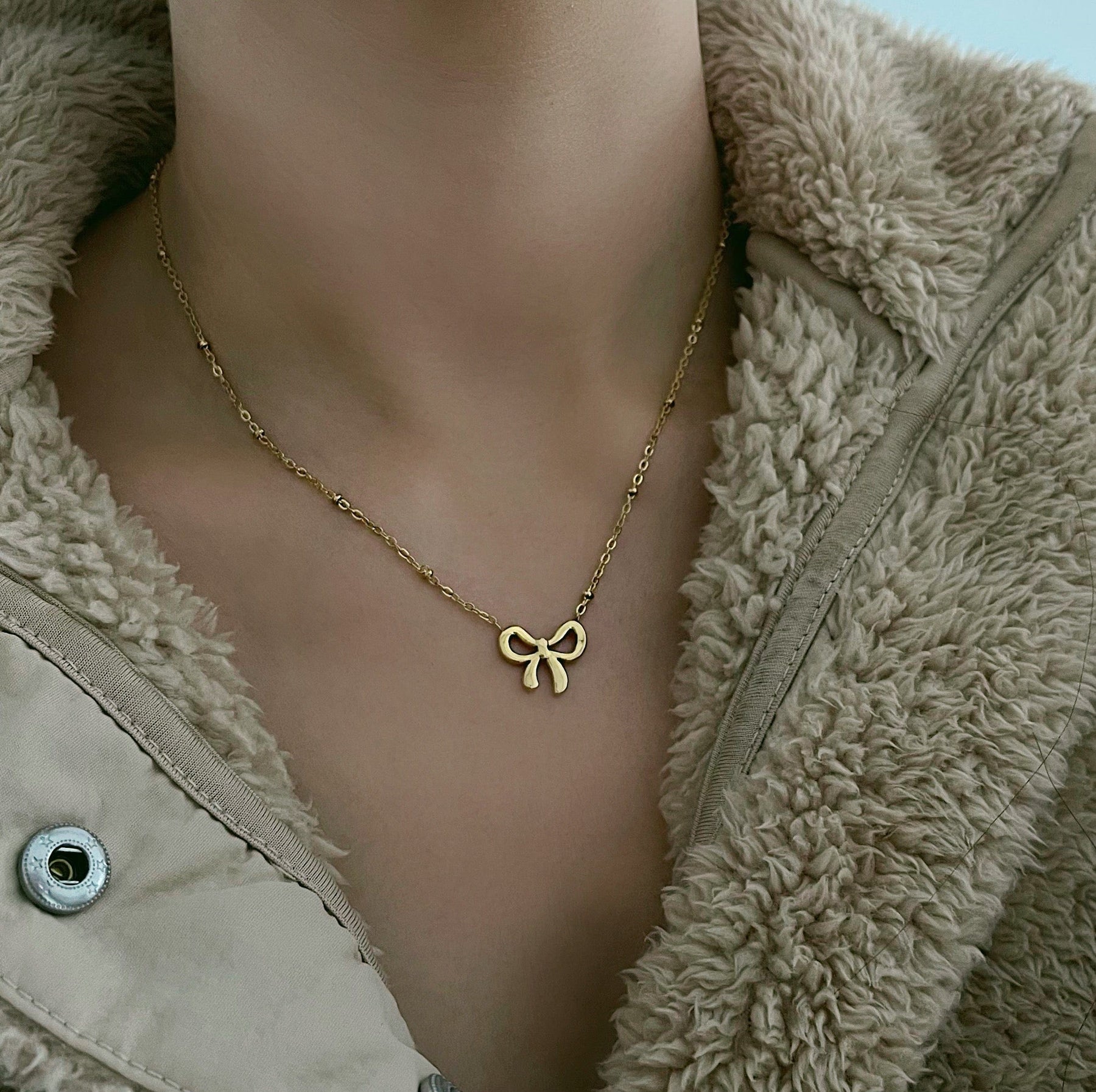 Urbanti Stainless Steel Lyla Bow Necklace