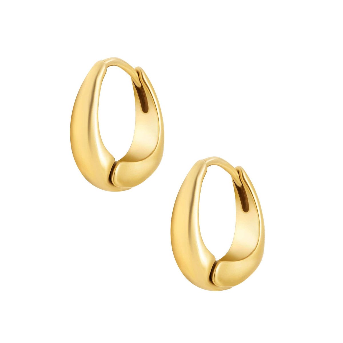 Urbanti Stainless Steel Lynette Hoop Earrings Gold