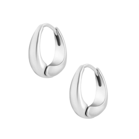 Urbanti Stainless Steel Lynette Hoop Earrings Silver