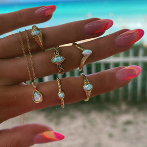 Urbanti Stainless Steel Mabel Opal Ring