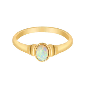 Urbanti Stainless Steel Mabel Opal Ring Gold / US 6 / UK L / EUR 51 (small)